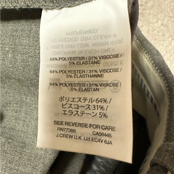 J. Crew Cameron Four Season Stretch Slim Trouser Dress Pants Career Gray - Picture 13 of 15